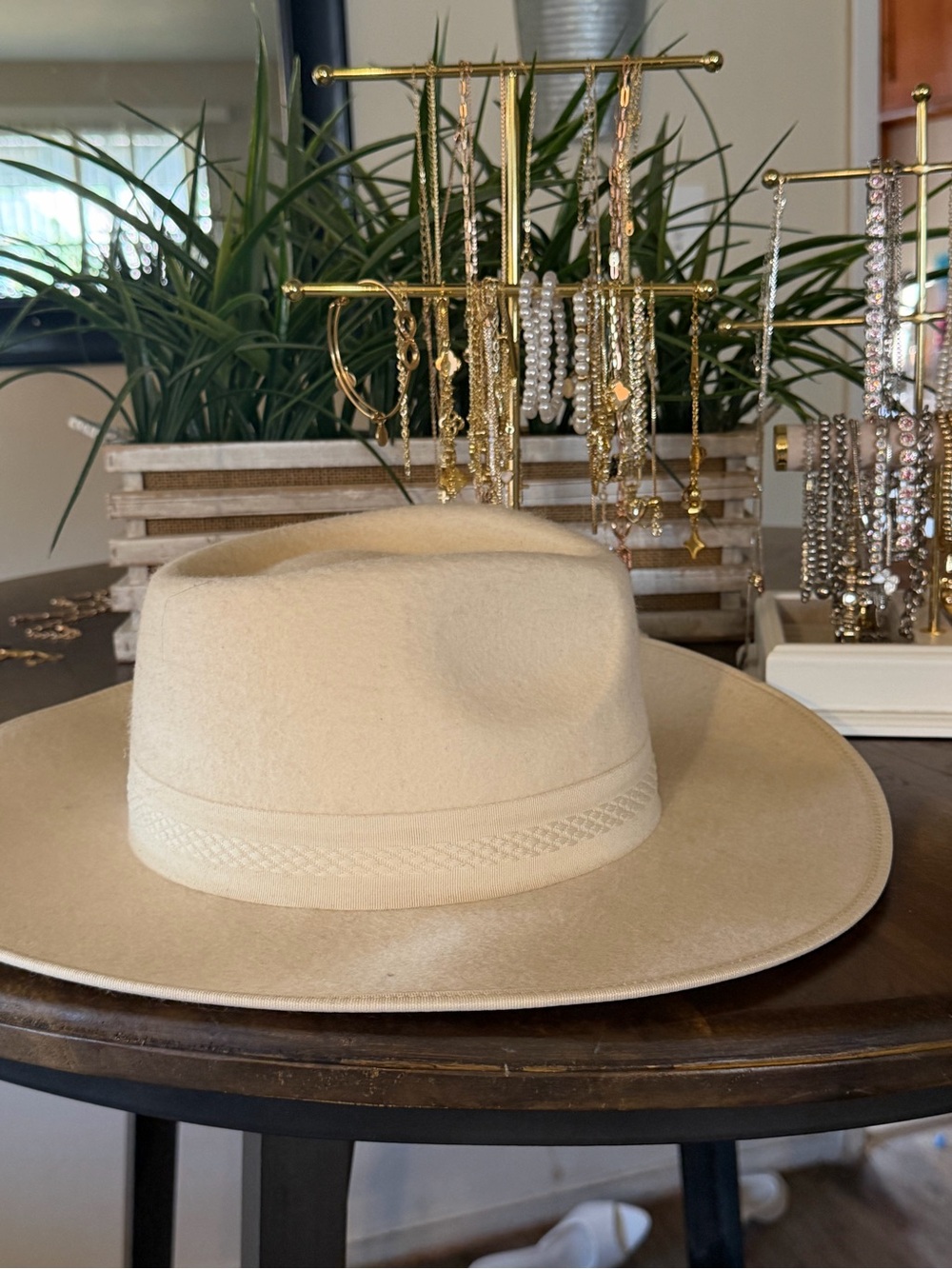 NWT A New Day 100% Wool Ivory Rancher Fedora Hat | One Size